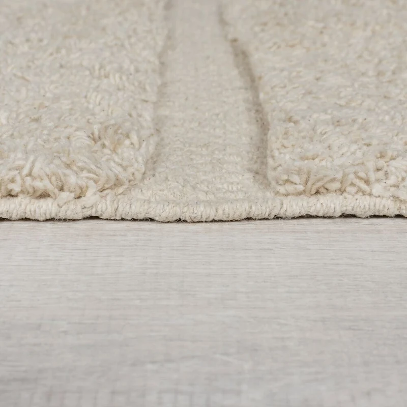 Kurzflor-Teppich Bogenrelief · 100 % Baumwolle · 10 mm