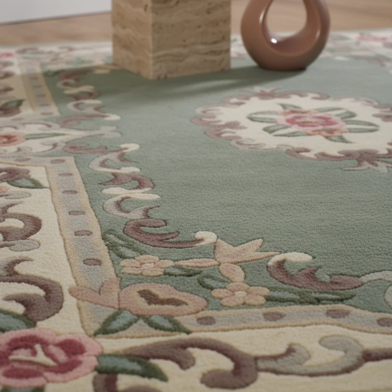 Wollteppich Aubusson-Muster handgeknüpft