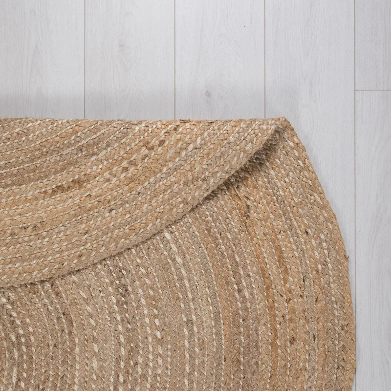 Teppich Jute in Naturtönen, handgewebt