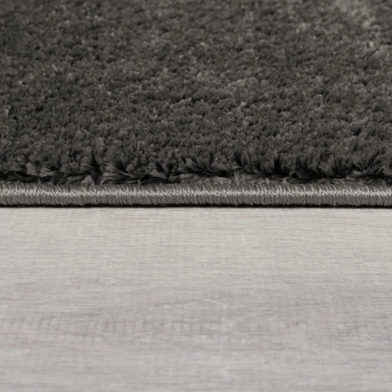 Teppich samtweich Uni-Muster 100% recycelt, 18 mm Flor