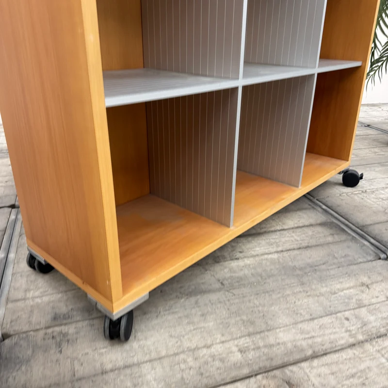 Vitra Spatio Regal Buche Metall rollbar 9 Fächer Büro Design Regal