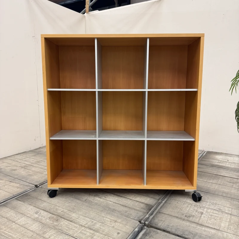 Vitra Spatio Regal Buche Metall rollbar 9 Fächer Büro Design Regal