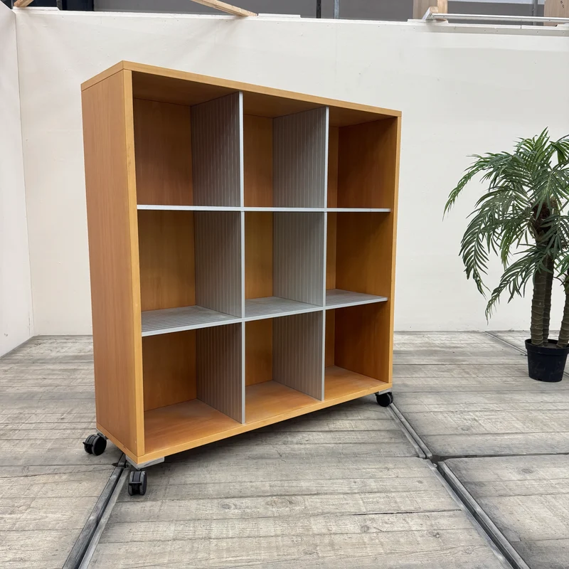 Vitra Spatio Regal Buche Metall rollbar 9 Fächer Büro Design Regal
