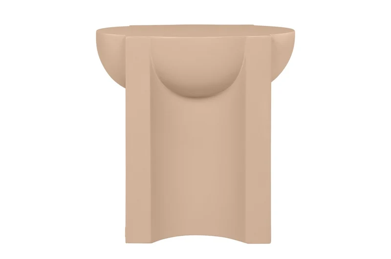 Casa Padrino Luxus Beistelltisch / Hocker Terrakotta 36 x 47 x H. 46,5 cm - Skulpturaler Beistelltisch aus Faserbeton, auch als Sitzhocker nutzbar - Luxus Möbel