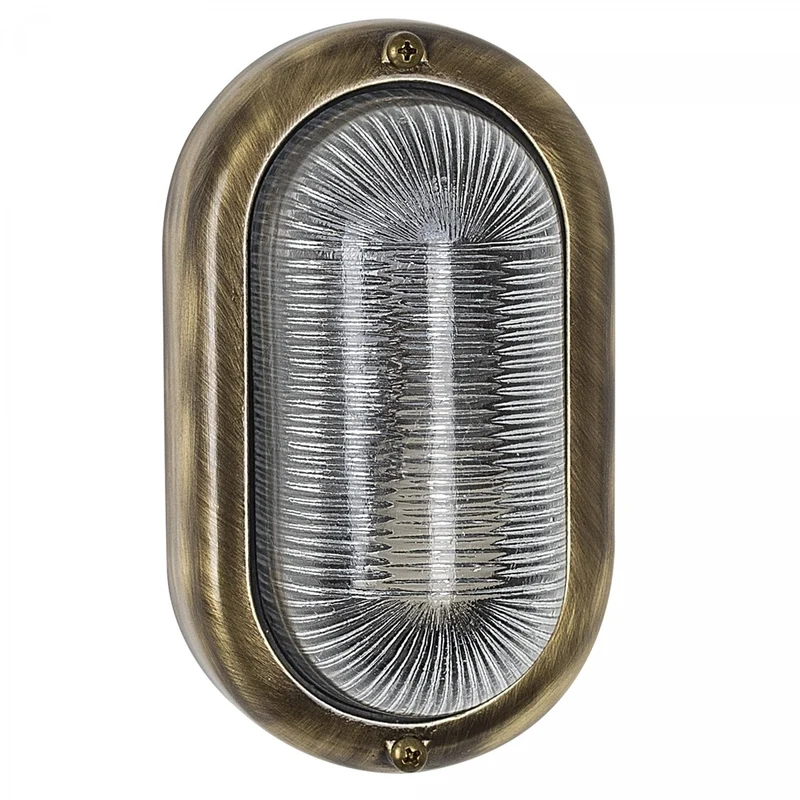 Casa Padrino Jugendstil Schiffslampe 12 x 8 x H. 20 cm - Bronze - Nostalgische Wetterfeste Außenleuchte
