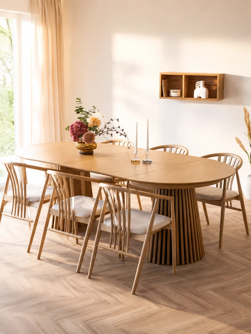Osaka & Agustin Esstisch-Set (Tisch + 6 Stühle)