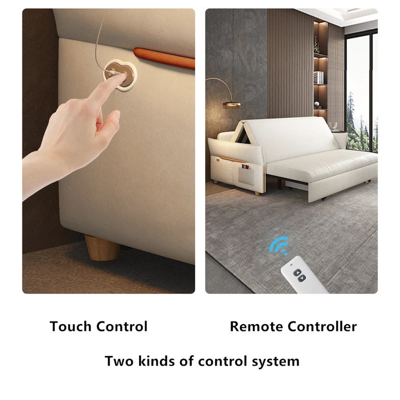Ferngesteuertes Power-Sleeper-Schlafsofa mit darunterliegender Schublade
