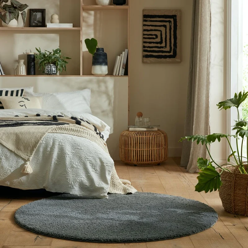 Hochflor-Teppich Flauschig · waschbar · 100 % recyceltes Polyester