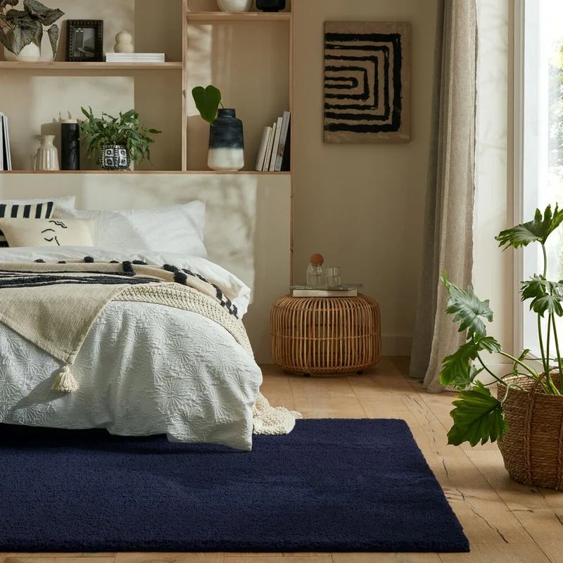Hochflor-Teppich Flauschig · waschbar · 100 % recyceltes Polyester