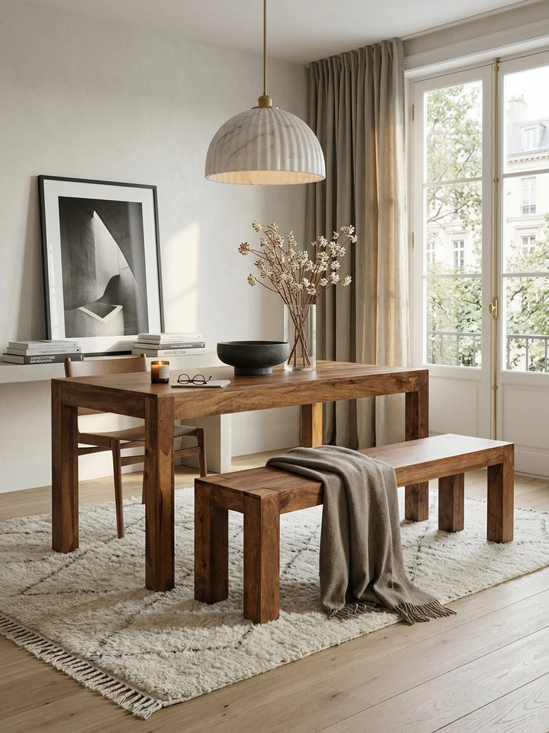 Sitzbank Massivholz Landhausstil handgefertigt
