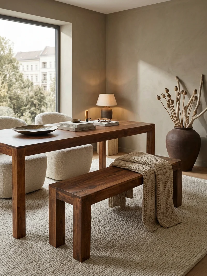 Sitzbank Massivholz Landhausstil handgefertigt