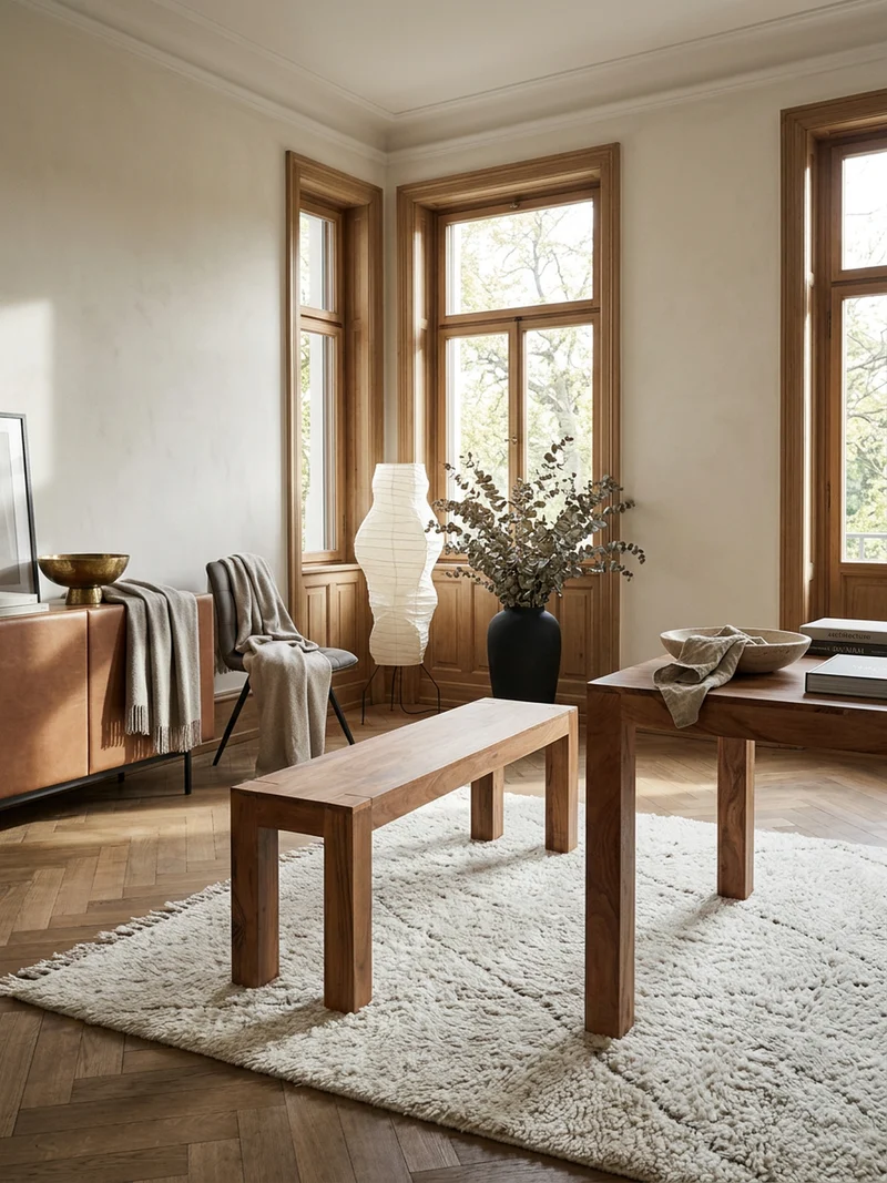 Sitzbank Massivholz Landhausstil handgefertigt