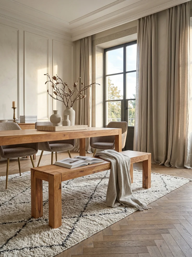 Sitzbank Massivholz Landhausstil handgefertigt