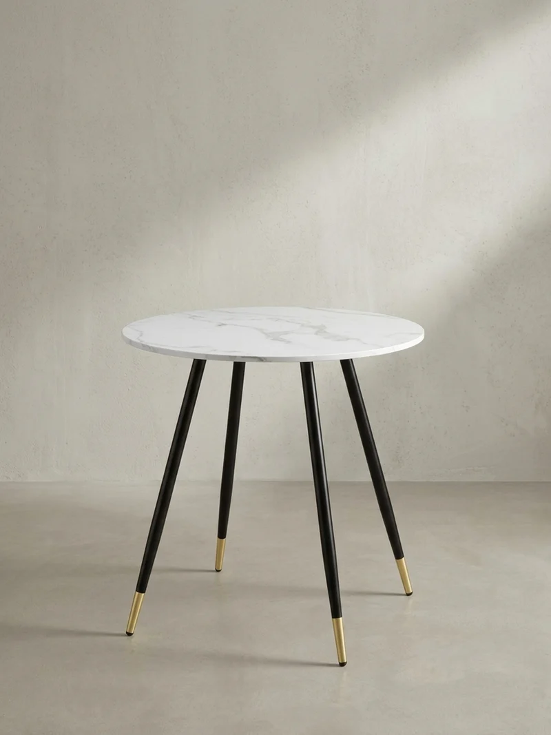 Esstisch Marmoroptik Metall Rund Modern