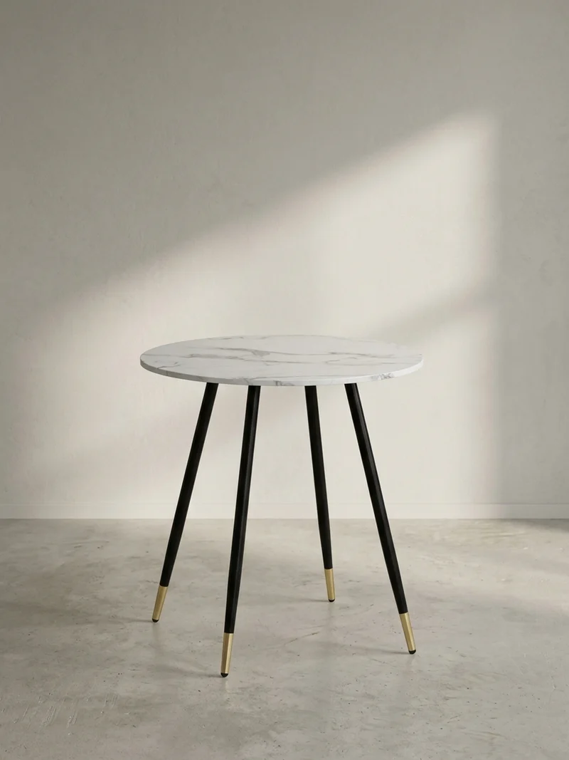 Esstisch Marmoroptik Metall Rund Modern