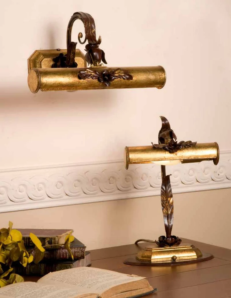 Casa Padrino Barock Wandleuchte Gold B. 30 x T. 15 cm 2-flammig - Handgefertigte Leuchte aus Italien - Barock Leuchten