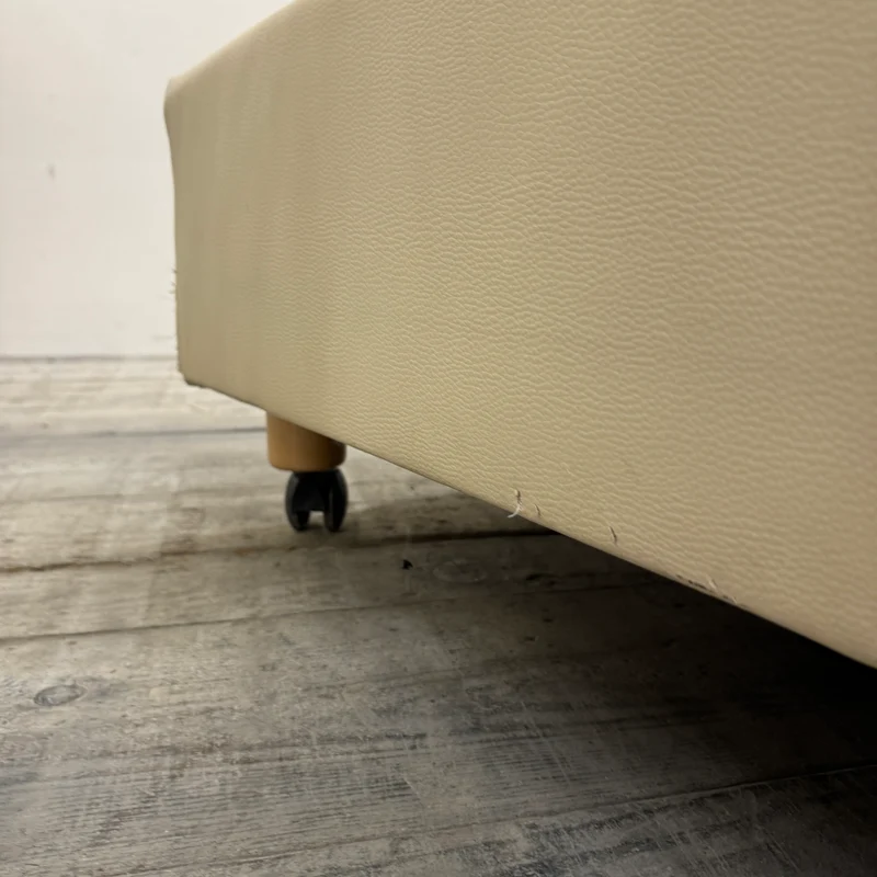 Boxspringbett inklusive Matratze 160x200 Polsterbett Beige Creme Bett Gebraucht