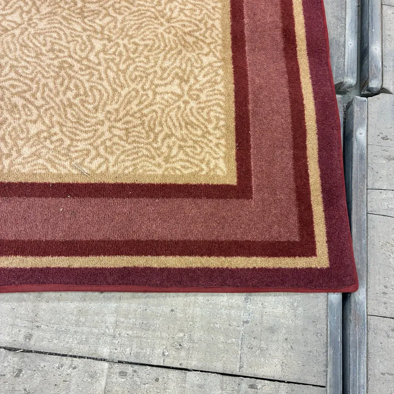 JAB Anstoetz Teppich 400x745cm Groß Beige Rot Bordüre Teppich Gebraucht