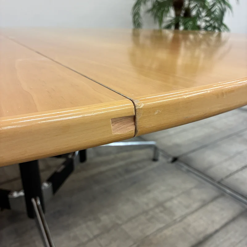 Charles Eames Segmented Vitra Konferenztisch Rund 184cm Holz Chrom Tisch Gebraucht