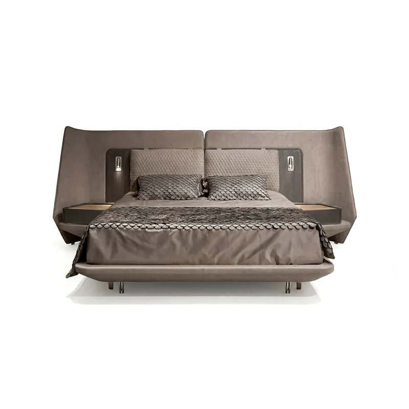 Casa Padrino Luxus Doppelbett Dunkelbraun - Hochwertige Verarbeitung - Moderne Schlafzimmer Möbel - Luxus Qualität