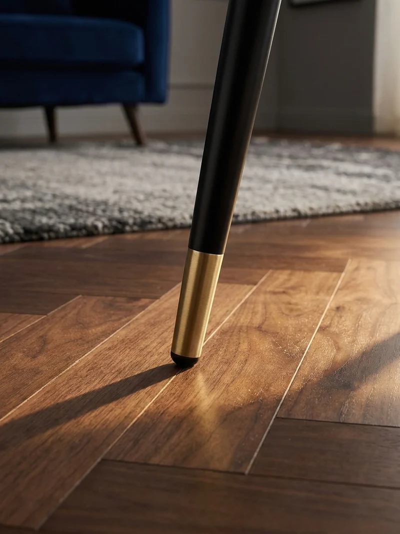 Couchtisch mit Marmor Optik, Dreibein, Metall-Gestell, Dreieckig