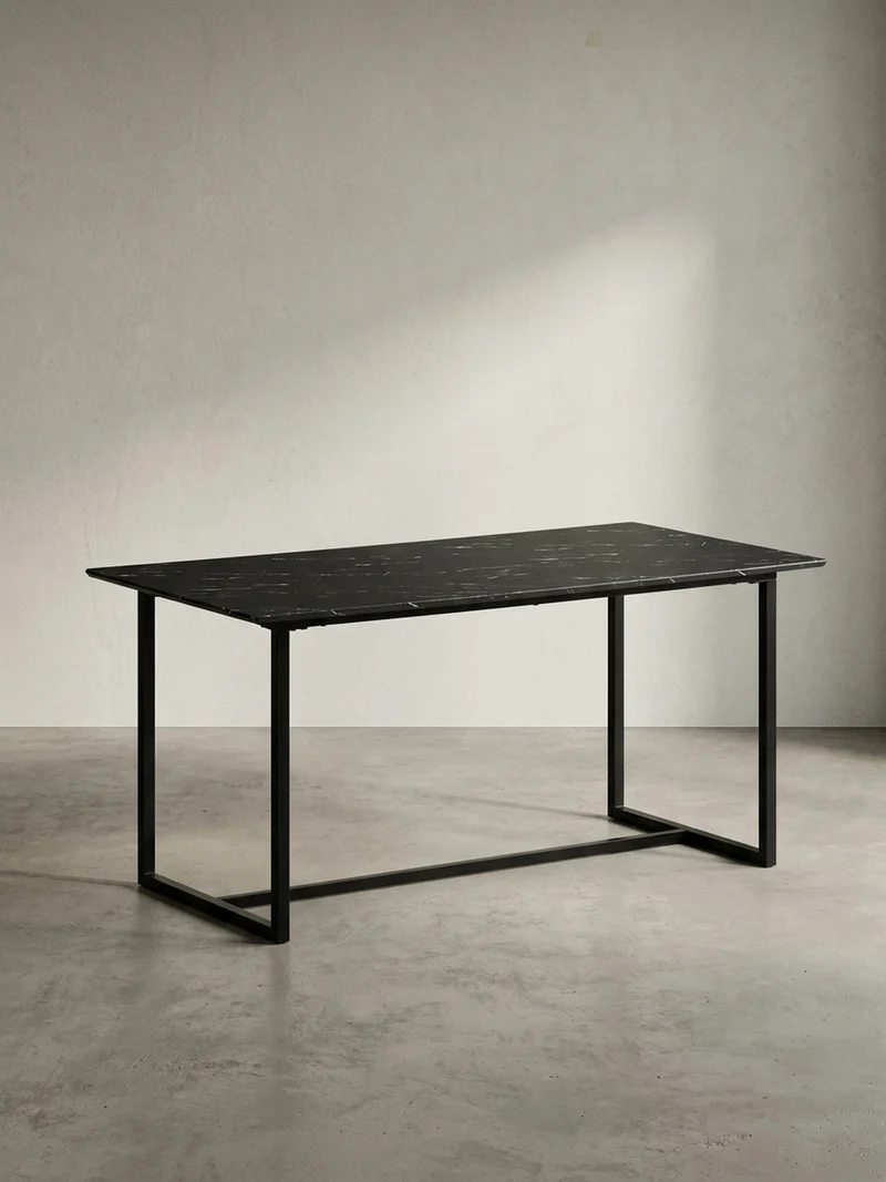 Esstisch Marmoroptik Metall Rechteckig Modern Klein