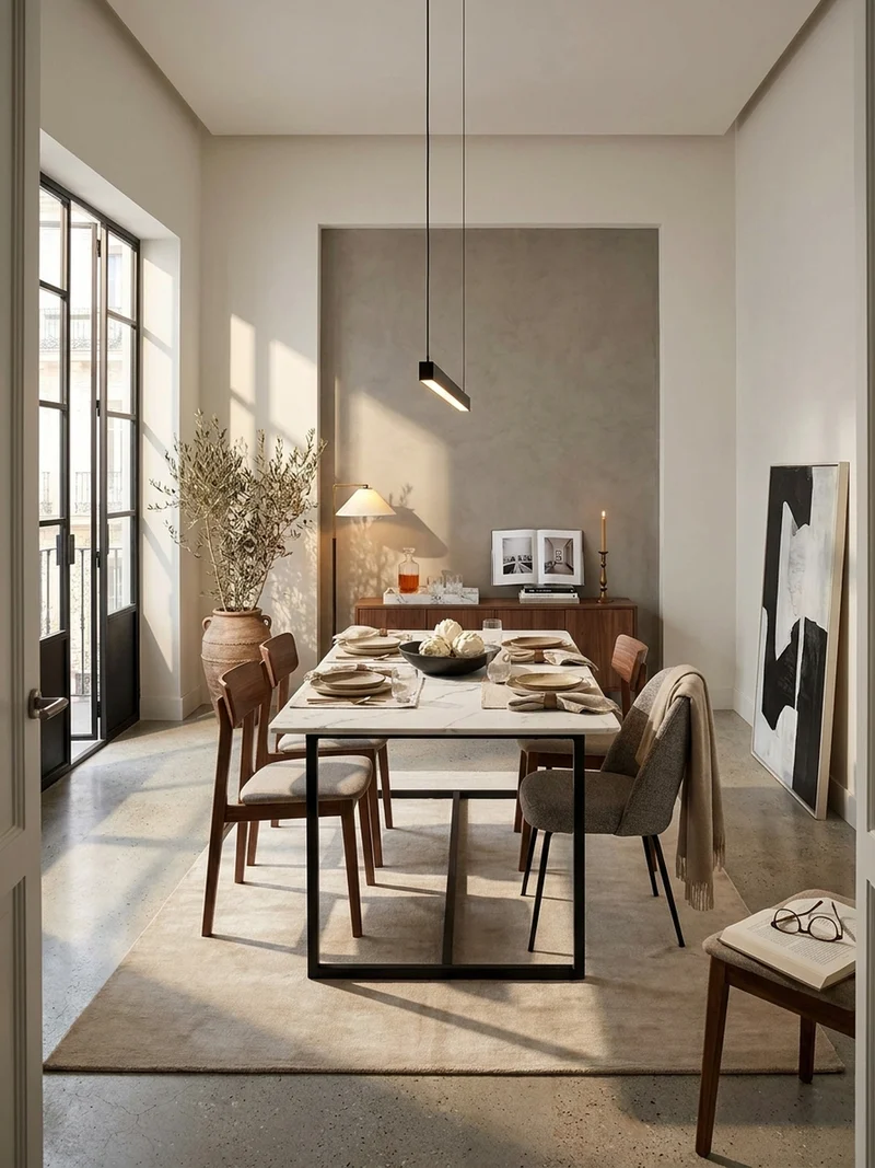 Esstisch Marmoroptik Metall Rechteckig Modern Klein
