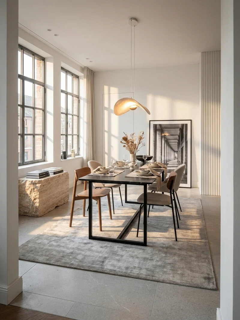 Esstisch Marmoroptik Metall Rechteckig Modern Klein