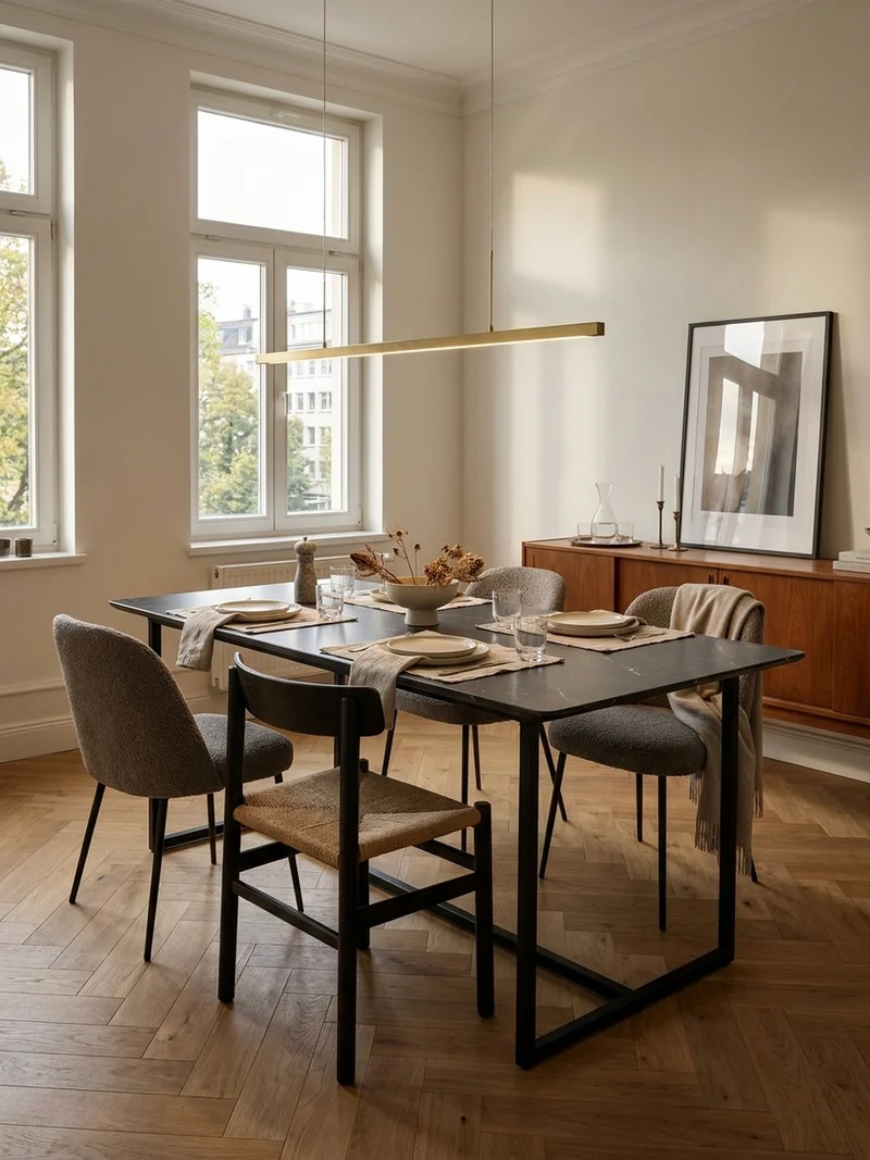 Esstisch Marmoroptik Metall Rechteckig Modern Klein