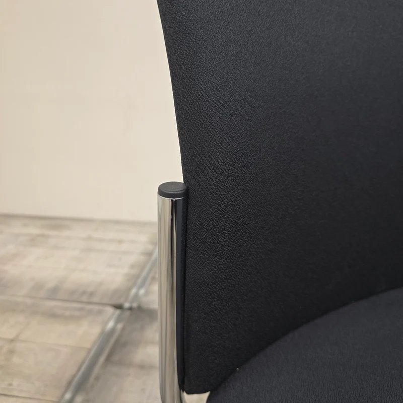 Viasit Freischwinger Bürostuhl Viasit Schwarz Stoff Metall Stuhl Gebraucht