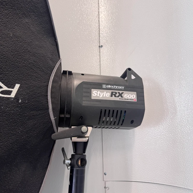 Fotostudio Fotokabine Weiß Silber Aluminium Profil mit Rotalux Style RX 600 Set Gebraucht
