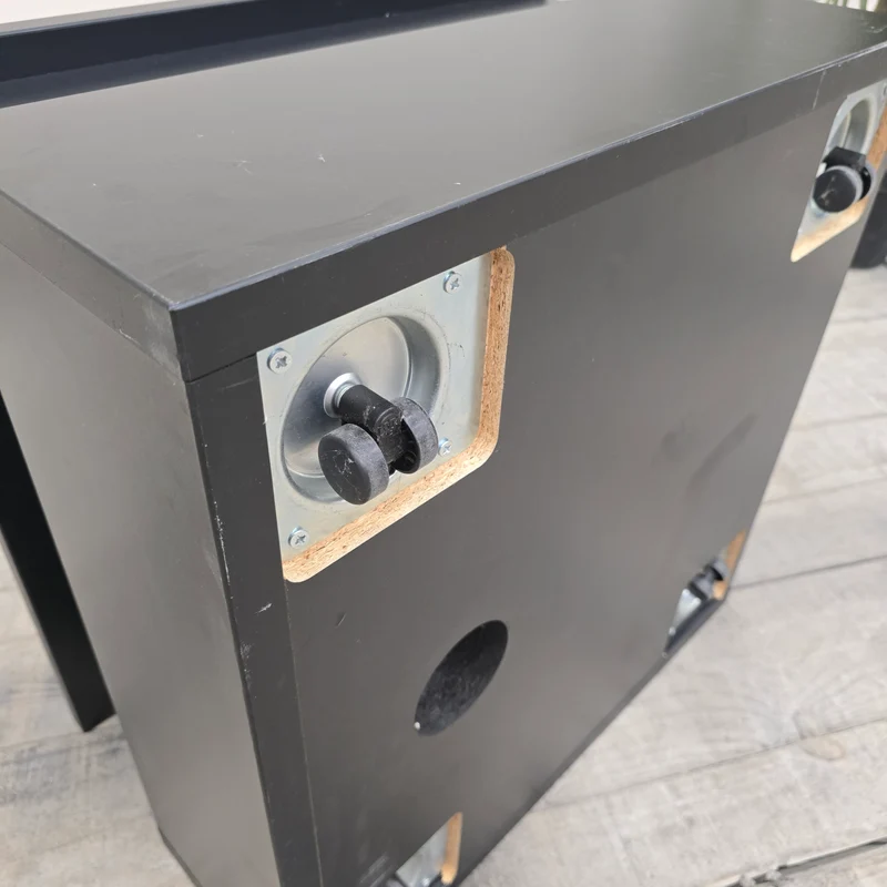 TV Lowboard Beistelltisch Schwarz Holz rollbar Tisch Gebraucht