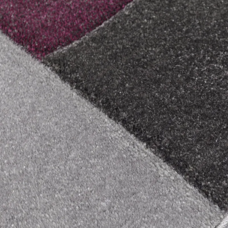 Teppich geometrisch 3D-Effekt handgearbeitet CLARA