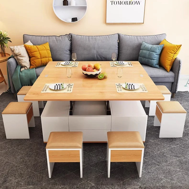 3-in-1-Klapp-Lift-Top-Multifunktions-Couchtisch mit Universalrädern