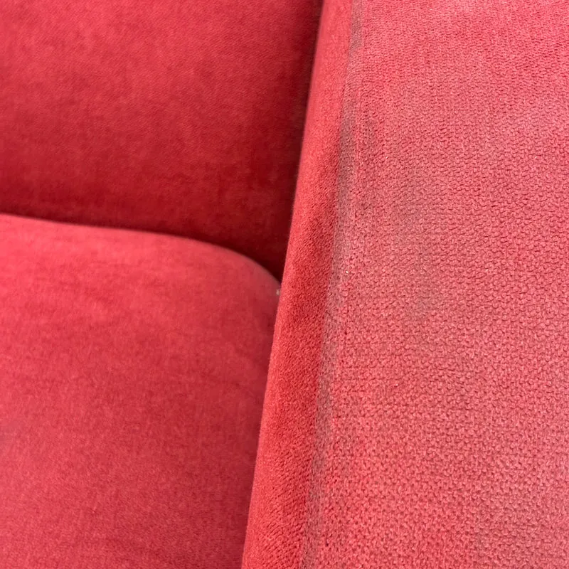 Benformato Sofa 3-Sitzer Rot Velours Mikrofaser Polstersofa Gebraucht