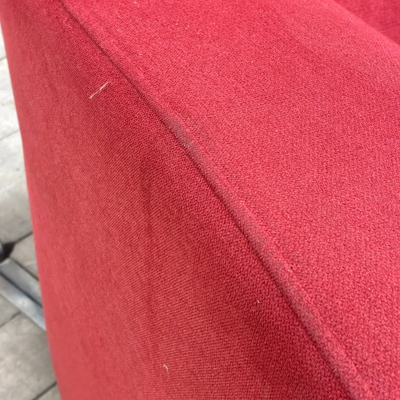 Benformato Sofa 3-Sitzer Rot Velours Mikrofaser Polstersofa Gebraucht