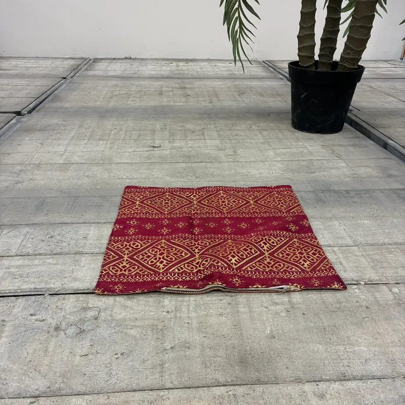 Orientalisches Kissenbezug 39x39cm Blumenmuster Ornament Orient Rot Teppich Gebraucht
