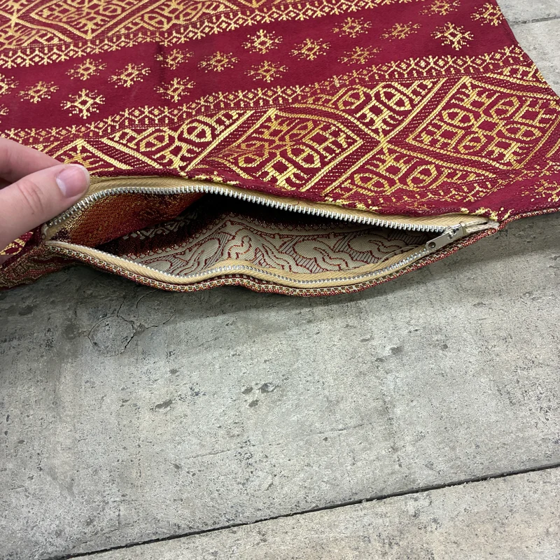 Orientalisches Kissenbezug 39x39cm Blumenmuster Ornament Orient Rot Teppich Gebraucht