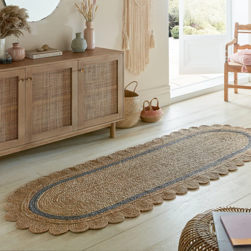 Teppich Jute Handarbeit-Design, naturfarben GRACE