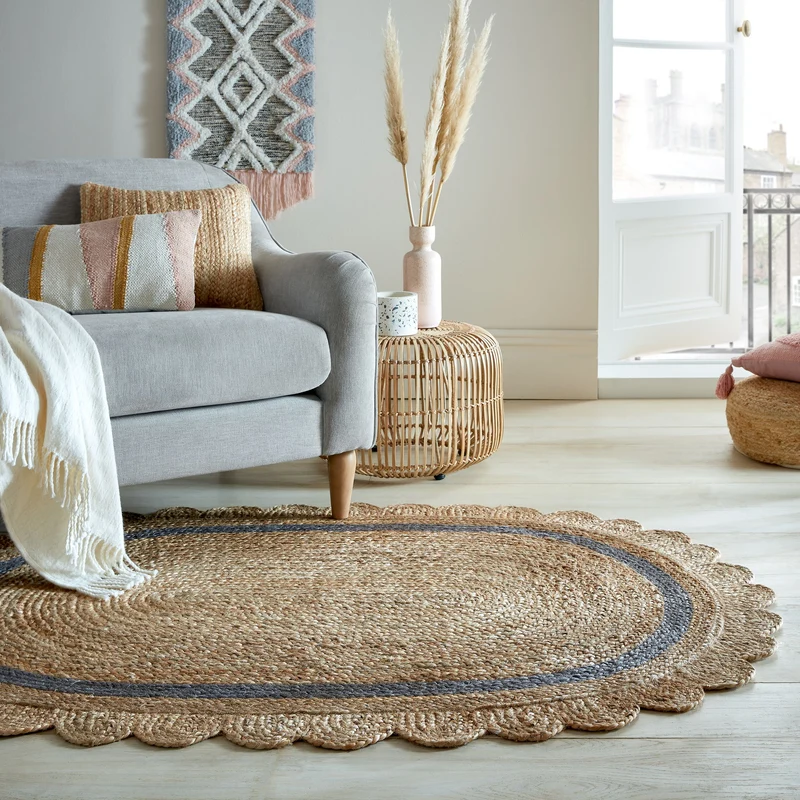 Teppich Jute Handarbeit-Design, naturfarben GRACE