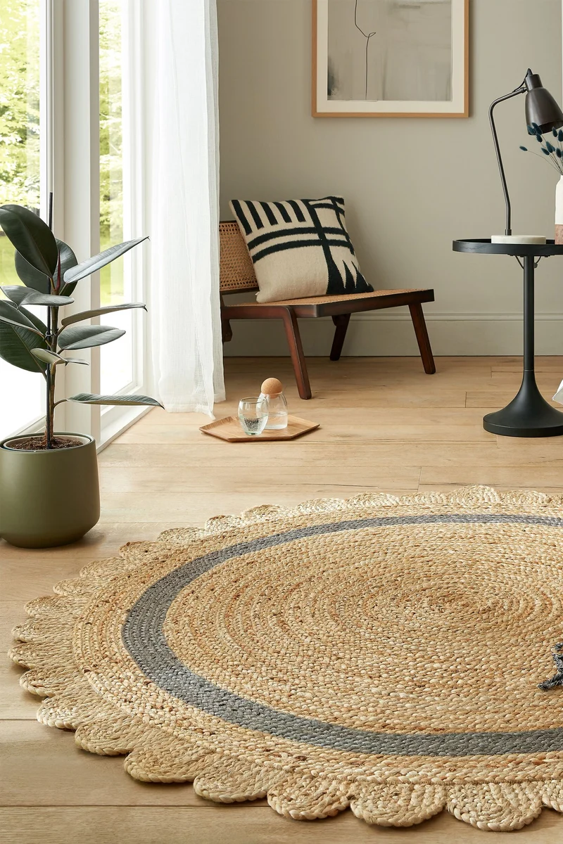 Teppich Jute Handarbeit-Design, naturfarben GRACE