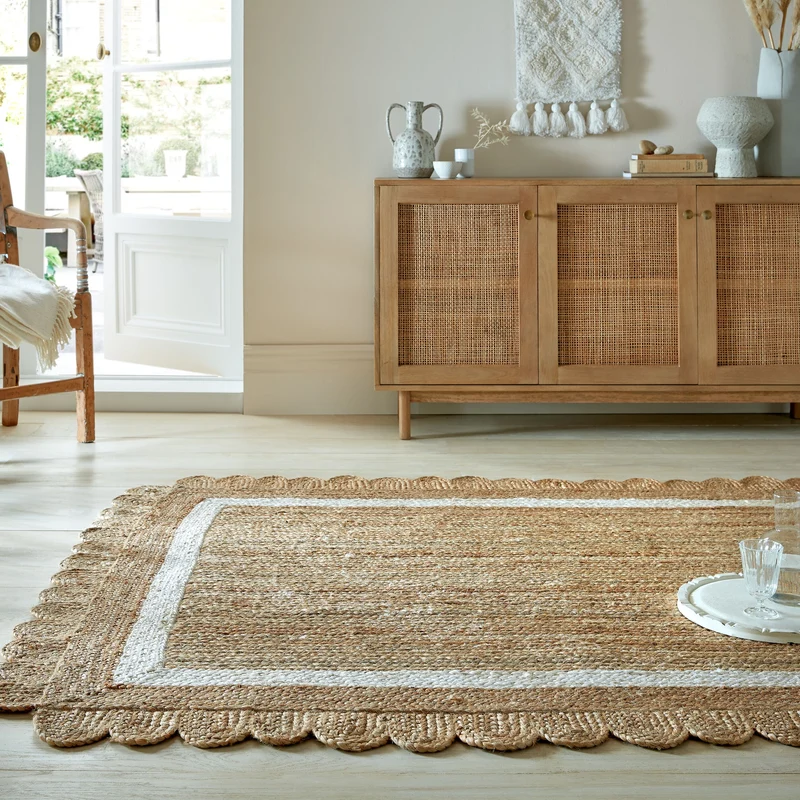 Teppich Jute Handarbeit-Design, naturfarben GRACE