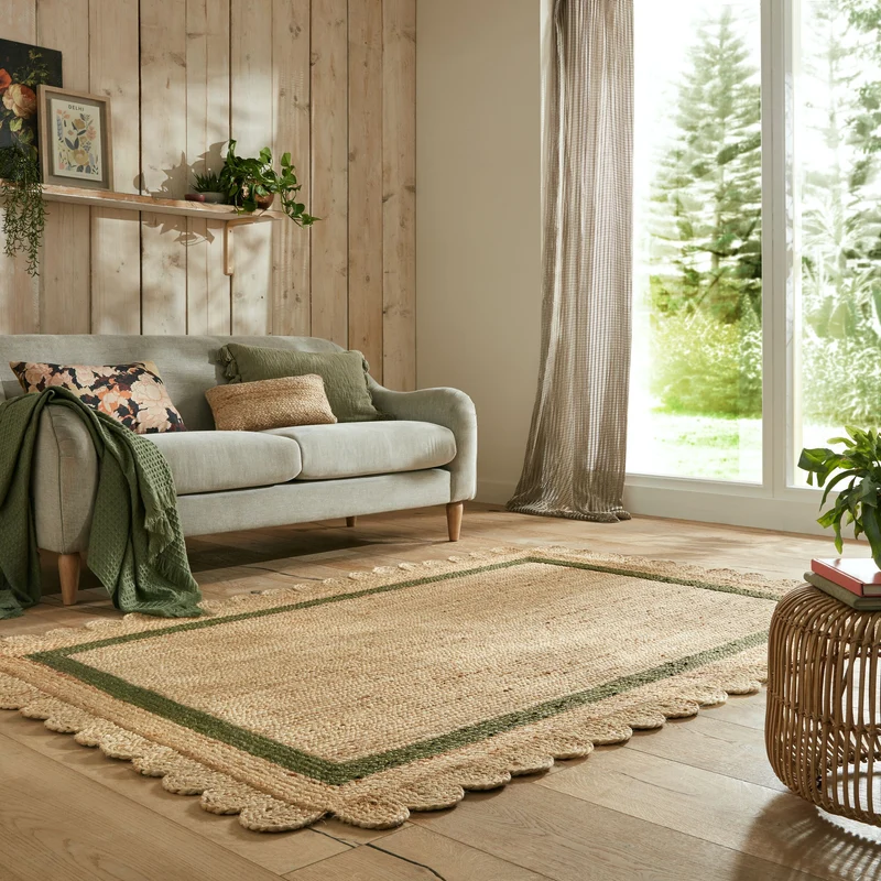 Teppich Jute Handarbeit-Design, naturfarben GRACE