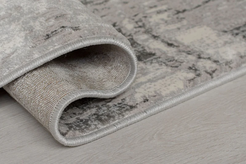 Strukturteppich Marmor-Abstrakt · 12 mm Flor · Gold/Silber