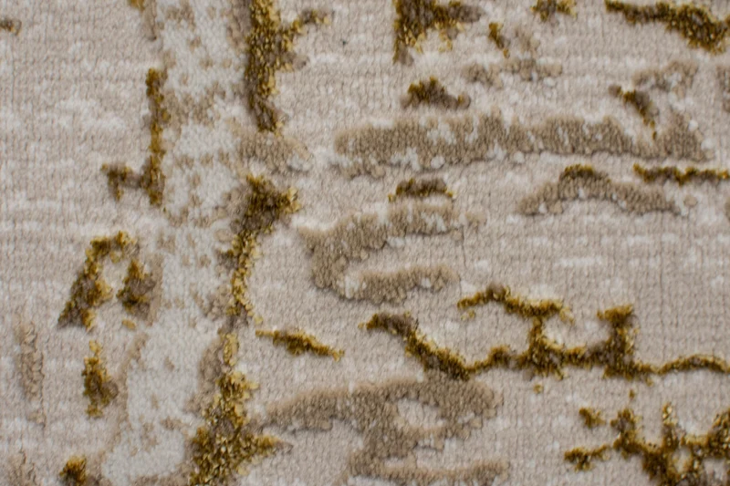 Strukturteppich Marmor-Abstrakt · 12 mm Flor · Gold/Silber