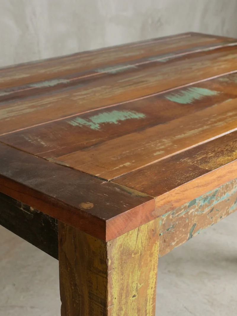 Esstisch Mango Massivholz Klarlack Shabby Design