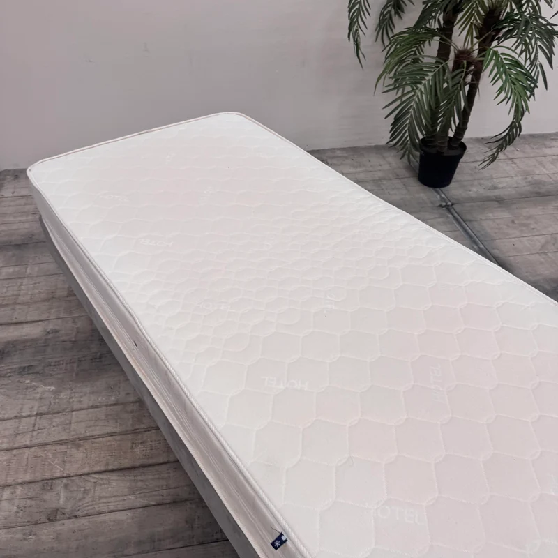 Boxspringbett Grau 90x200 inkl Matratze Wildlederoptik Einzelbett Bett gebraucht