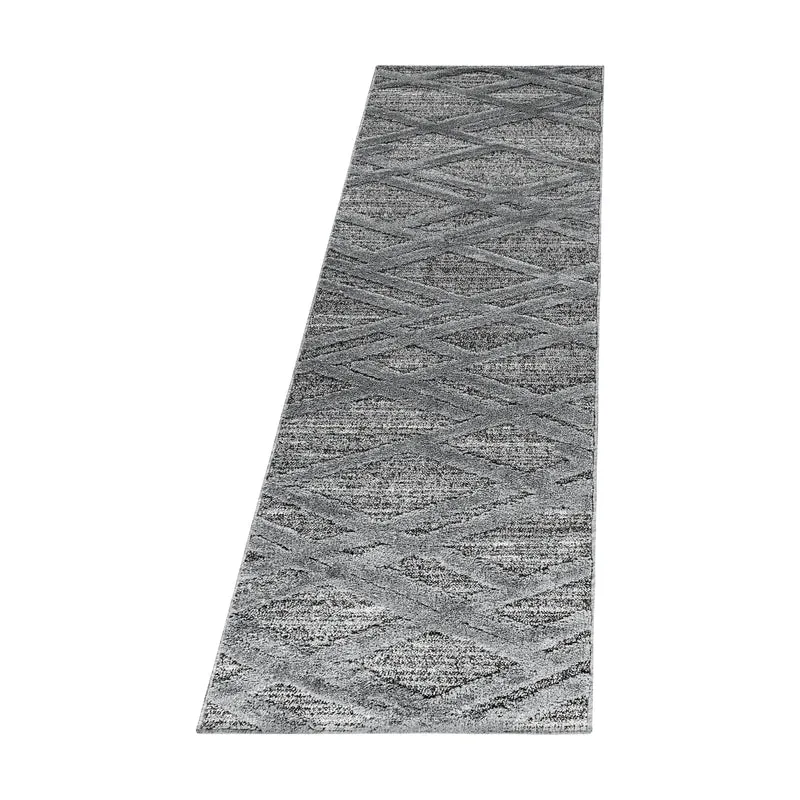 3D Hochflor-Teppich Diagonale Wellen – Waschbar | Expressiver Hoch-Tief-Effekt | 2,00 cm Florhöhe für Wohnkomfort