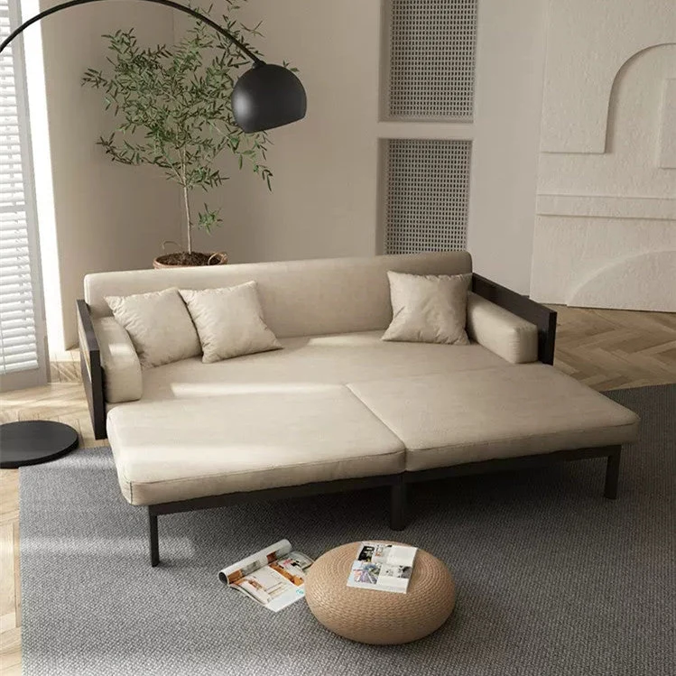 Janpandi ausziehbares Multifunktions-Schlafsofa mit Massivholzrahmen