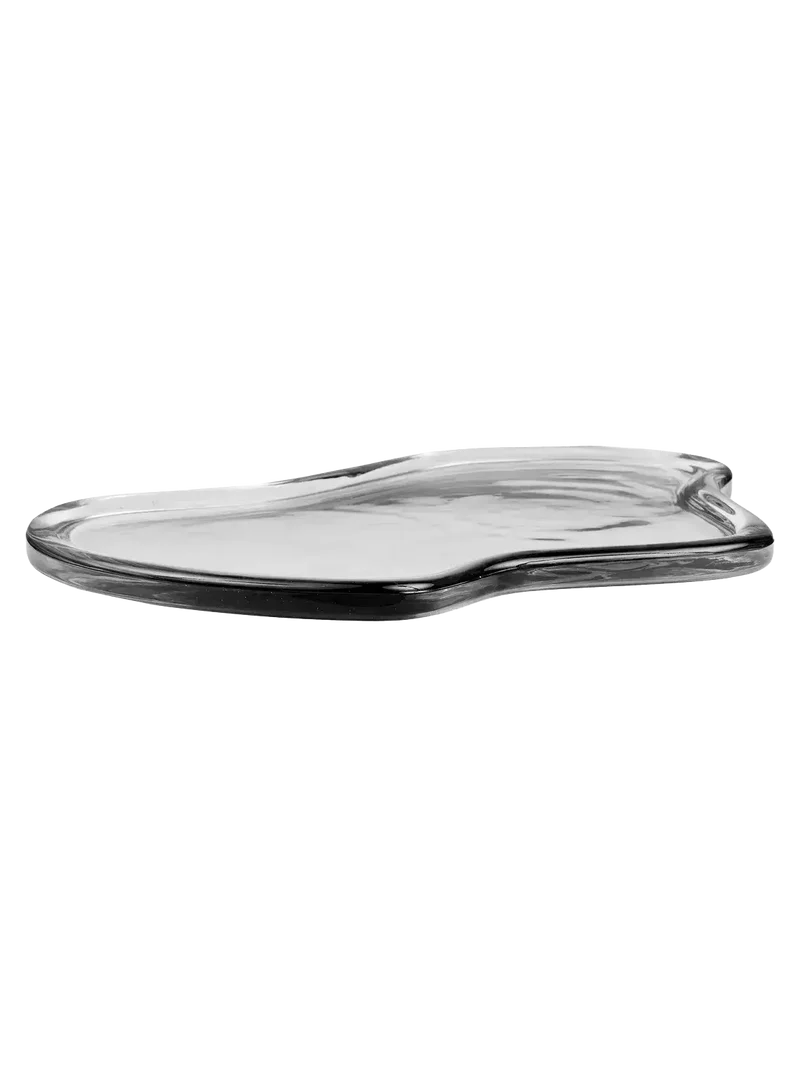 Tablett Glas, rauchgrau